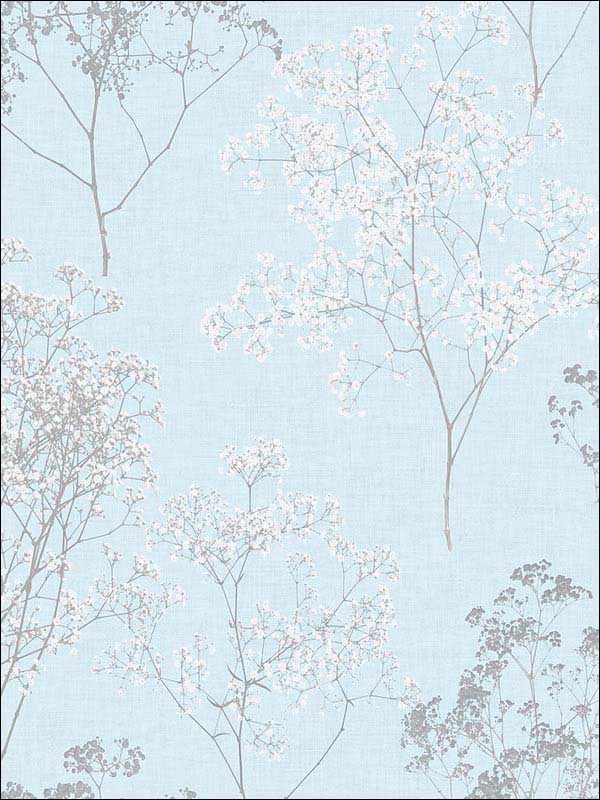 Queen Annes Lace fabric in blue sky light blue grey color - pattern number FH37510 - by Patton Norwall in the Farmhouse Living collection