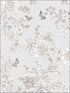 Butterfly Toile wallpaper in grey beige dove color - pattern number FH37538 - by Patton Norwall in the Farmhouse Living collection