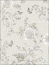 Butterfly Toile wallpaper in taupe grey mushroom color - pattern number FH37541 - by Patton Norwall in the Farmhouse Living collection