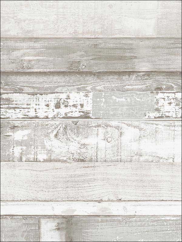 Beachwood wallpaper in light grey white dove dove white color - pattern number FH37558 - by Patton Norwall in the Farmhouse Living collection