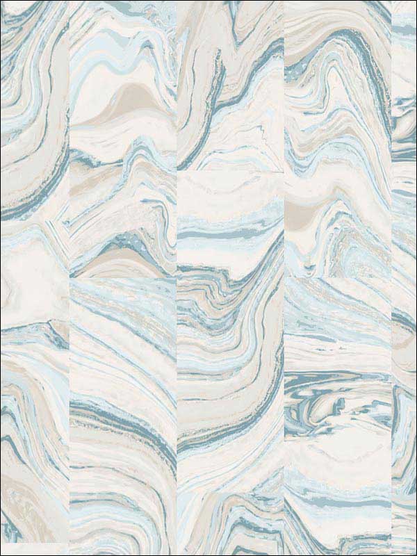 Agate Tile wallpaper in blue color - pattern number G67974 - by Patton Norwall in the Organic Textures collection