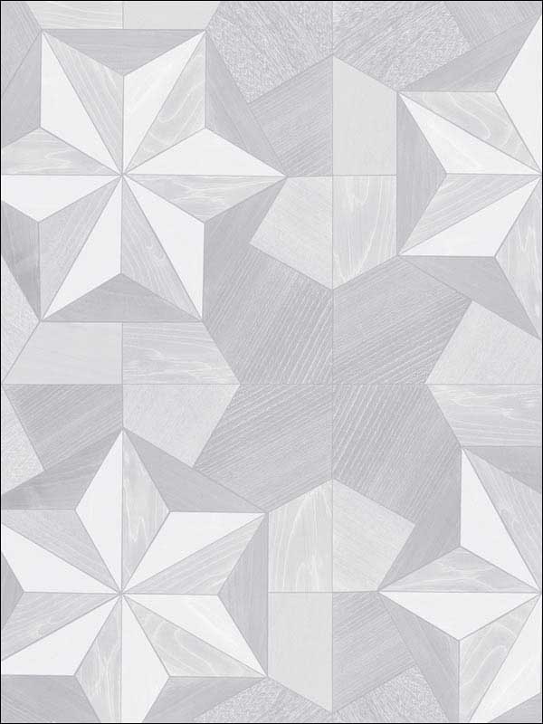 Inlay Wood wallpaper in grey silver color - pattern number G67985 - by Patton Norwall in the Organic Textures collection