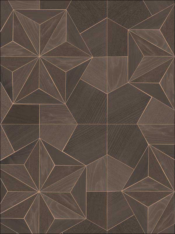 Inlay Wood wallpaper in gold color - pattern number G67986 - by Patton Norwall in the Organic Textures collection