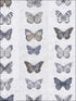 Jewel Butterflies Stripe fabric in blue color - pattern number G67991 - by Patton Norwall in the Organic Textures collection