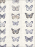 Jewel Butterflies Stripe fabric in blue color - pattern number G67993 - by Patton Norwall in the Organic Textures collection