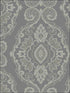 Nautical Damask wallpaper in black sands color - pattern number MB30300 - by Seabrook in the Beach House collection