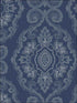 Nautical Damask wallpaper in nautical blue color - pattern number MB30322 - by Seabrook in the Beach House collection