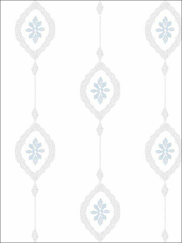 Sand Dollar Stripe wallpaper in blue oasis color - pattern number MB30502 - by Seabrook in the Beach House collection