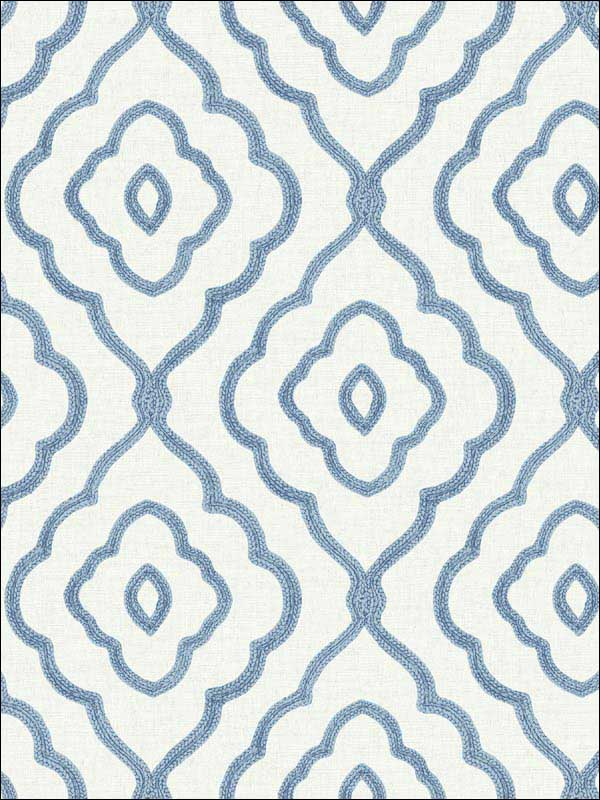Seaside Ogee wallpaper in blue oasis color - pattern number MB30902 - by Seabrook in the Beach House collection