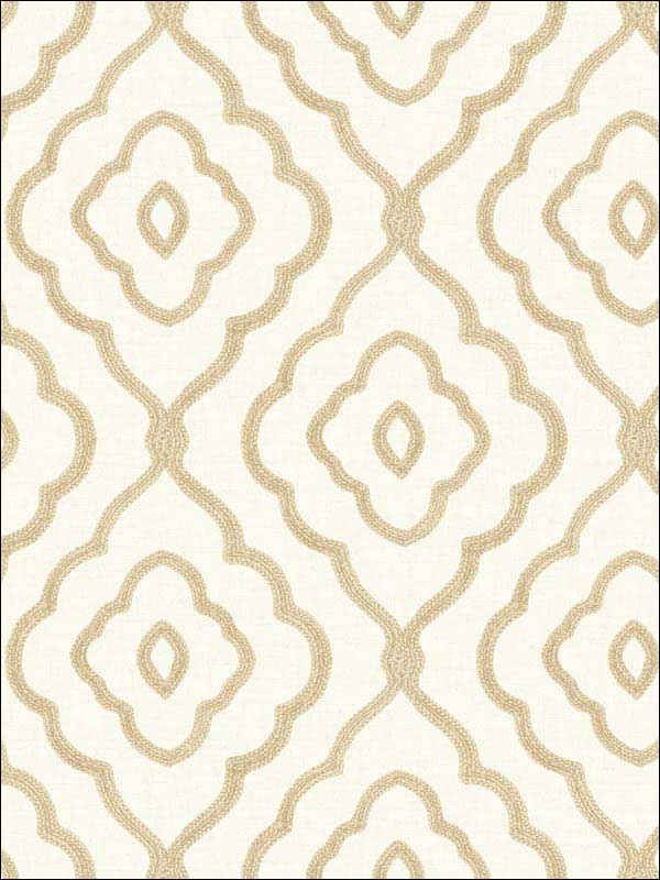 Seaside Ogee wallpaper in sand dunes color - pattern number MB30903 - by Seabrook in the Beach House collection