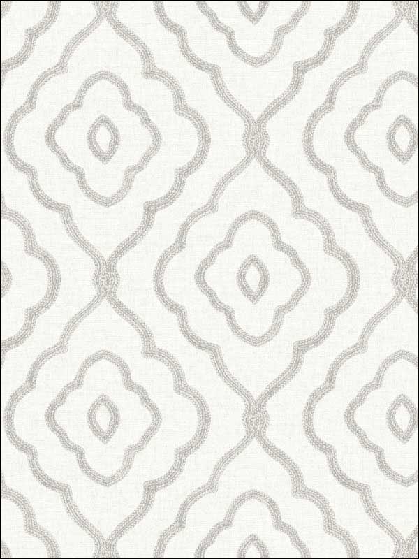 Seaside Ogee wallpaper in daydream gray color - pattern number MB30905 - by Seabrook in the Beach House collection