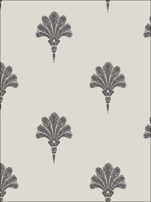 Summer Fan wallpaper in black sands color - pattern number MB31600 - by Seabrook in the Beach House collection