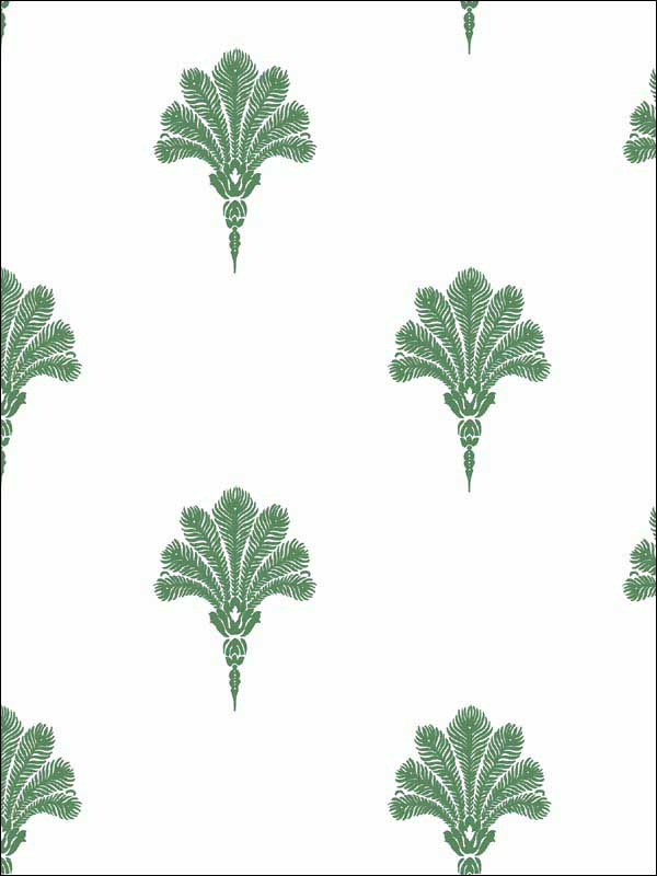 Summer Fan wallpaper in greenery color - pattern number MB31604 - by Seabrook in the Beach House collection