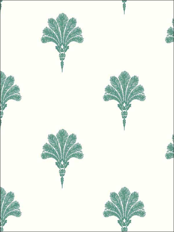Summer Fan wallpaper in tropic green color - pattern number MB31606 - by Seabrook in the Beach House collection