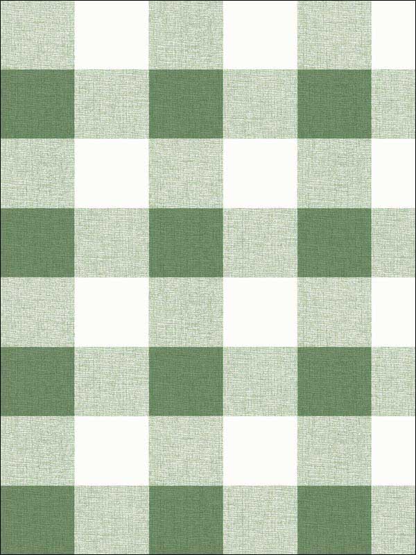 Picnic Plaid wallpaper in greenery color - pattern number MB31904 - by Seabrook in the Beach House collection