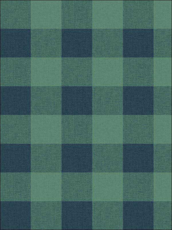 Picnic Plaid wallpaper in tropic green color - pattern number MB31924 - by Seabrook in the Beach House collection