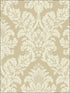Classic Damask fabric in gold cream glitter color - pattern number UK10483 - by Seabrook in the Shimmer by Pear Tree Studios collection