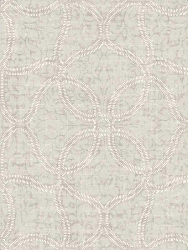 Scroll Trail fabric in taupe and ivory color - pattern number 2010707 - by Seabrook in the Aura by Etten Gallerie collection