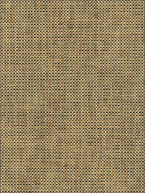 Paperweave fabric in black tan color - pattern number NR200X - by Seabrook in the Natural Resource Seabrook collection