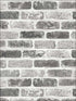 Gray Washed Brick Peel and Stick fabric in soft gray and charcoal color - pattern number NW30510 - by NextWall in the Peel and Stick Wallpaper by Nextwall collection