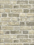 Distressed Neutral Brick Peel and Stick fabric in gray and tan color - pattern number NW31705 - by NextWall in the Peel and Stick Wallpaper by Nextwall collection