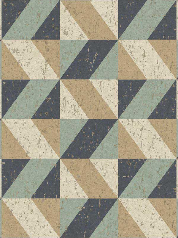 Cerium Concrete Geometric fabric in multicolor color - pattern number 2908-25310 - by A Street Prints in the Alchemy collection