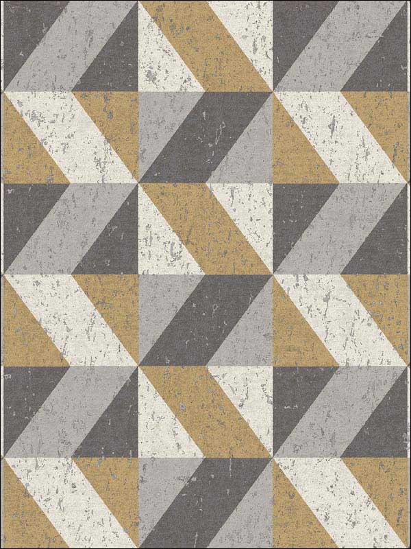 Cerium Concrete Geometric fabric in metallic color - pattern number 2908-25311 - by A Street Prints in the Alchemy collection