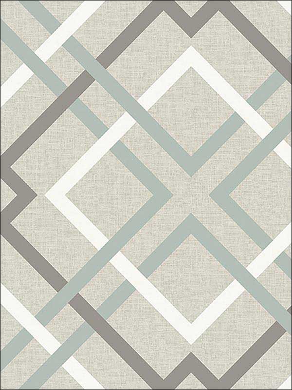 Saltire Emile Lattice fabric in taupe color - pattern number 2901-22649 - by A Street Prints in the Perennial collection