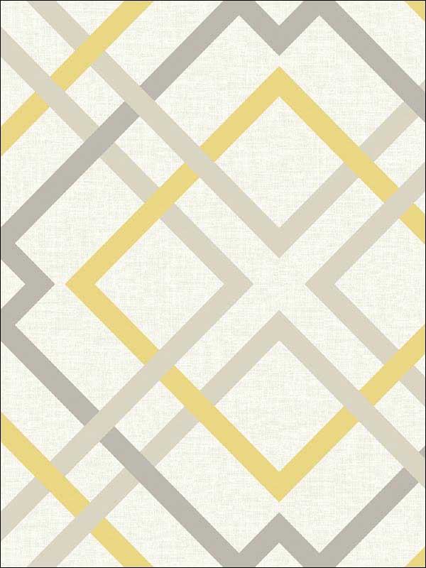 Saltire Emile Lattice fabric in yellow color - pattern number 2901-22652 - by A Street Prints in the Perennial collection