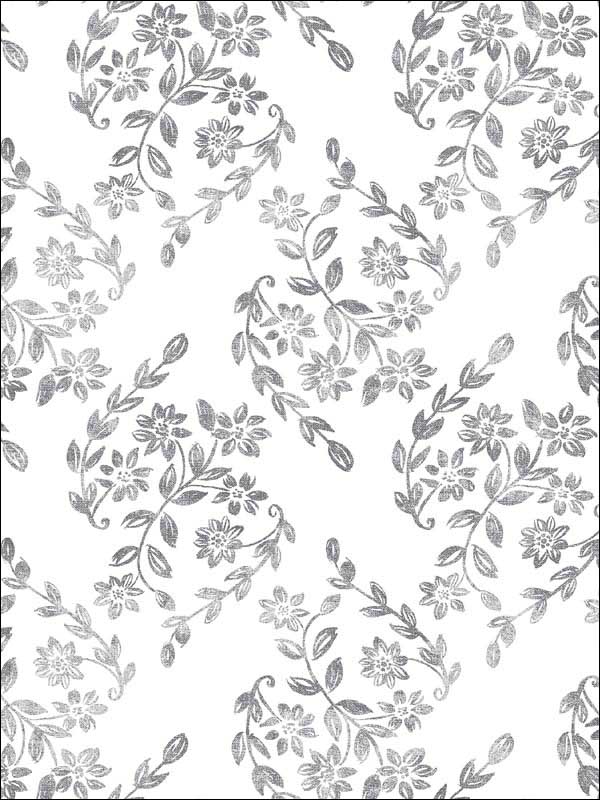 Arabesque Floral Trail wallpaper in grey color - pattern number 2901-25429 - by A Street Prints in the Perennial collection