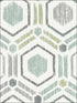 Borneo Geometric Grasscloth wallpaper in light green color - pattern number 2901-25435 - by A Street Prints in the Perennial collection