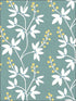Linnea Elsa Botanical Trail wallpaper in teal color - pattern number 2901-25440 - by A Street Prints in the Perennial collection