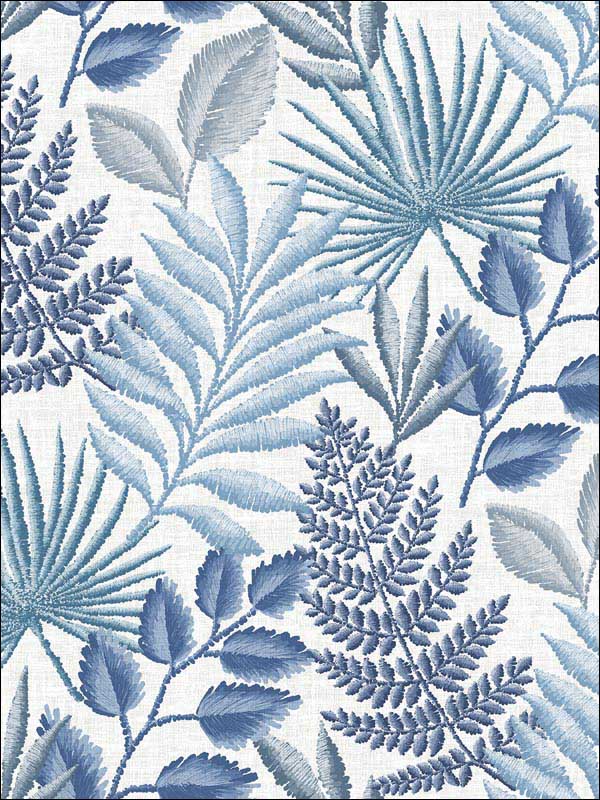 Palomas Botanical wallpaper in blue color - pattern number 2901-87505 - by A Street Prints in the Perennial collection