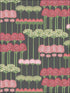 Allium fabric in coral light green charcoal color - pattern number 115/12037.CS.0 - by Cole and Son in the Botanical Botanica collection