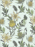 Thistle fabric in lemon olive duck egg color - pattern number 115/14042.CS.0 - by Cole and Son in the Botanical Botanica collection
