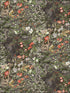 Woodland wallpaper in coral olive char color - pattern number 115/4011.CS.0 - by Cole and Son in the Botanical Botanica collection