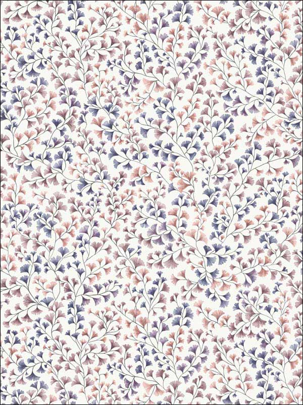Maidenhair wallpaper in mulberry ink a pink color - pattern number 115/6020.CS.0 - by Cole and Son in the Botanical Botanica collection