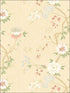 Camellia wallpaper in coral sage buttercup color - pattern number 115/8023.CS.0 - by Cole and Son in the Botanical Botanica collection