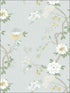 Camellia wallpaper in lemon sage prime blue color - pattern number 115/8025.CS.0 - by Cole and Son in the Botanical Botanica collection