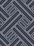 Rectangles fabric in navy blue black metallic silver color - pattern number GX37602 - by Patton Norwall in the Geometrix collection