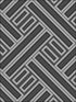 Rectangles fabric in ebony metallic silver color - pattern number GX37603 - by Patton Norwall in the Geometrix collection