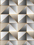 Cubist wallpaper in metallic gold black color - pattern number GX37628 - by Patton Norwall in the Geometrix collection