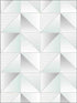 Cubist wallpaper in mint metallic silver color - pattern number GX37632 - by Patton Norwall in the Geometrix collection