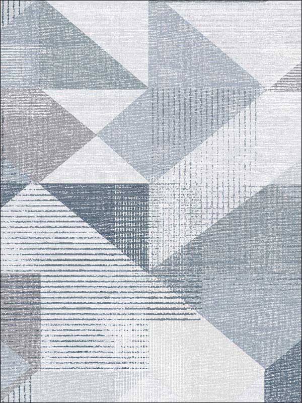 Silk Screen Geometric wallpaper in navy grey color - pattern number GX37654 - by Patton Norwall in the Geometrix collection