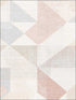 Silk Screen Geometric wallpaper in pink blush rose beige color - pattern number GX37656 - by Patton Norwall in the Geometrix collection