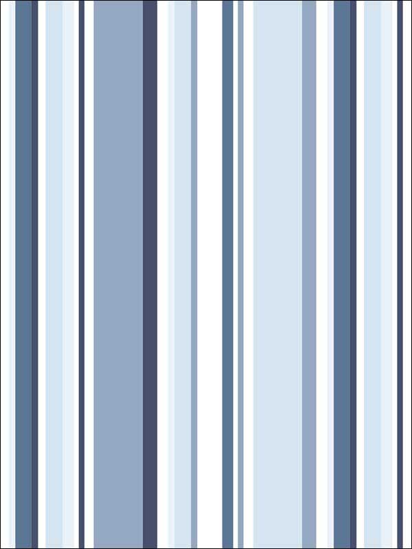 Step Stripe fabric in navy blue indigo color - pattern number ST36911 - by Patton Norwall in the Simply Stripes 3 collection