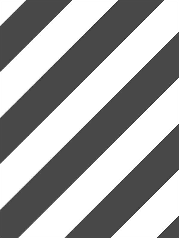 Diagonal Stripe wallpaper in black ebony color - pattern number ST36915 - by Patton Norwall in the Simply Stripes 3 collection