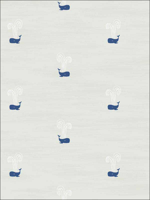 Tiny Whales fabric in soft gray and navy color - pattern number DA60300 - by Seabrook in the Day Dreamers collection