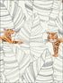 Hiding Tigers fabric in black and orange color - pattern number DA61200 - by Seabrook in the Day Dreamers collection