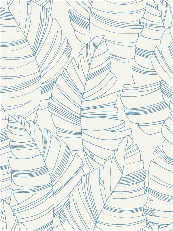 Jungle Leaves wallpaper in carolina blue color - pattern number DA61402 - by Seabrook in the Day Dreamers collection